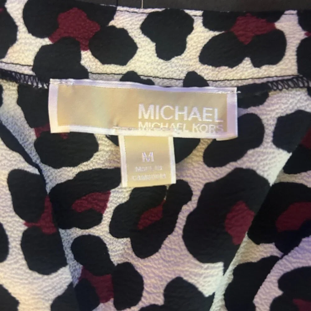 Michael Kors leopard print pullover blouse, medium
